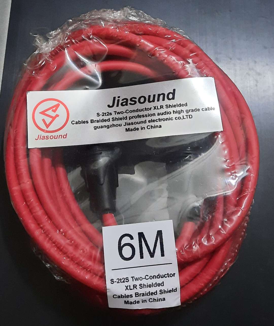 Jiasound XLR Cable Microphone Cable Oxygen Free XLR Male – XLR Female – 6 Meter