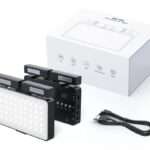 MAMEN SML-V02 Professional Double Microphone Light Pocket RGB Bi-Color Photography Movie Selfie Camera Phone Dual Mic Light