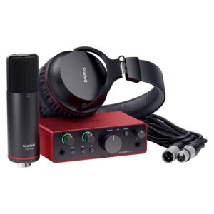 Focusrite Scarlett 2i2 Studio USB-C Audio Interface with Microphone and Headphone 4th Gen-muxsound